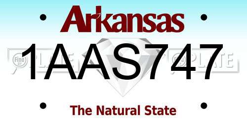 1AAS747 Arkansas License Plate