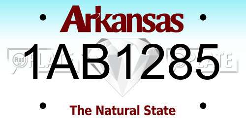 1AB1285 Arkansas License Plate