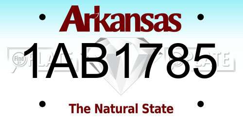 1AB1785 Arkansas License Plate