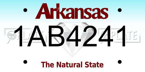 1AB4241 Arkansas License Plate