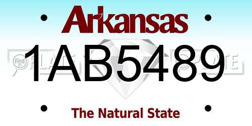 1AB5489 Arkansas License Plate