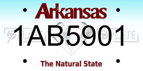 1AB5901 Arkansas License Plate