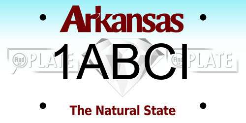 1ABCI Arkansas License Plate