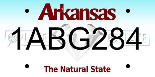 1ABG284 Arkansas License Plate