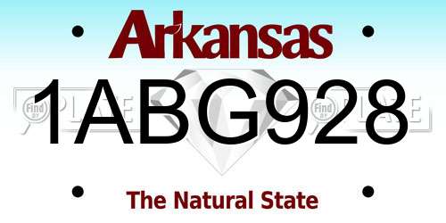 1ABG928 Arkansas License Plate