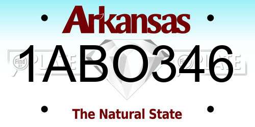1ABO346 Arkansas License Plate