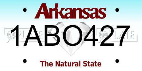 1ABO427 Arkansas License Plate