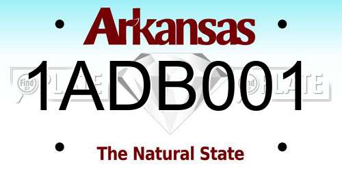 1ADB001 Arkansas License Plate
