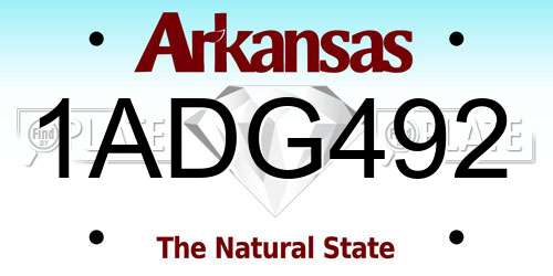 1ADG492 Arkansas License Plate