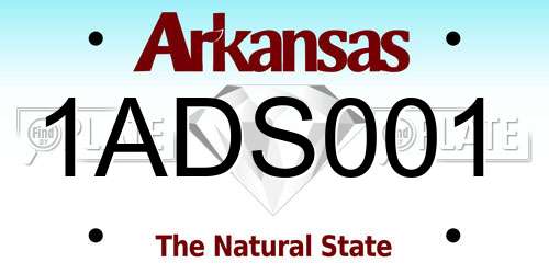 1ADS001 Arkansas License Plate