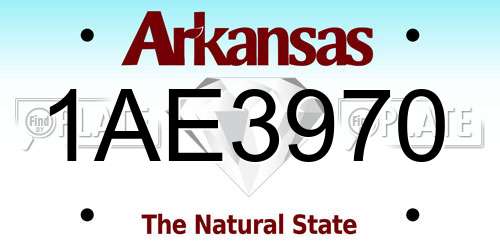 1AE3970 Arkansas License Plate