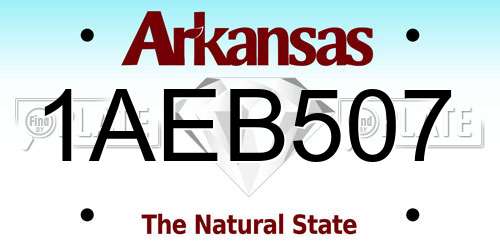 1AEB507 Arkansas License Plate