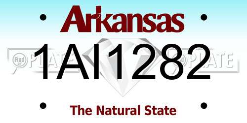 1AI1282 Arkansas License Plate