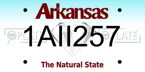 1AII257 Arkansas License Plate