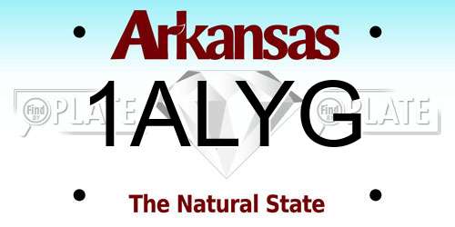 1ALYG Arkansas License Plate