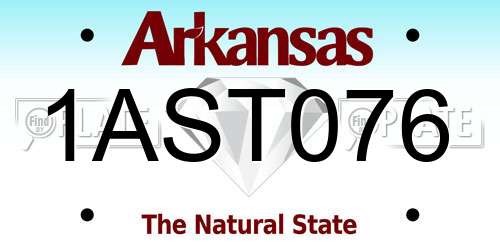 1AST076 Arkansas License Plate