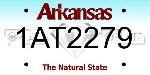 1AT2279 Arkansas License Plate