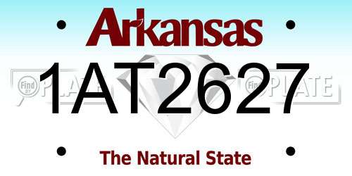 1AT2627 Arkansas License Plate