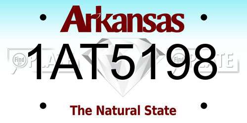 1AT5198 Arkansas License Plate