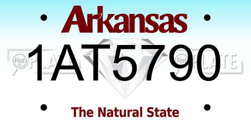 1AT5790 Arkansas License Plate