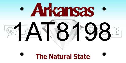 1AT8198 Arkansas License Plate