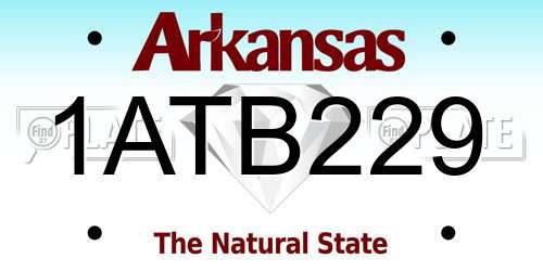 1ATB229 Arkansas License Plate