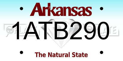 1ATB290 Arkansas License Plate