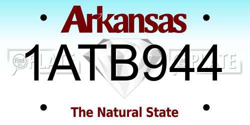 1ATB944 Arkansas License Plate