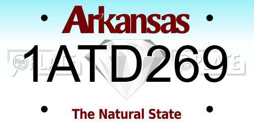 1ATD269 Arkansas License Plate