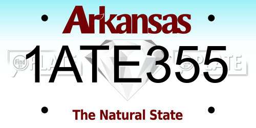1ATE355 Arkansas License Plate