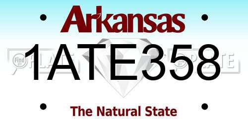 1ATE358 Arkansas License Plate