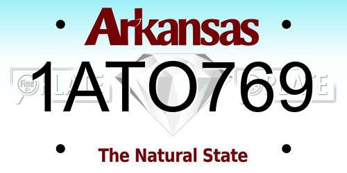 1ATO769 Arkansas License Plate