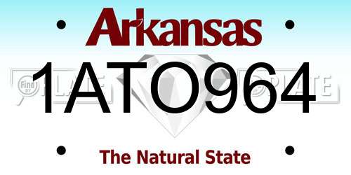 1ATO964 Arkansas License Plate