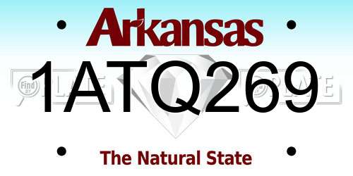 1ATQ269 Arkansas License Plate