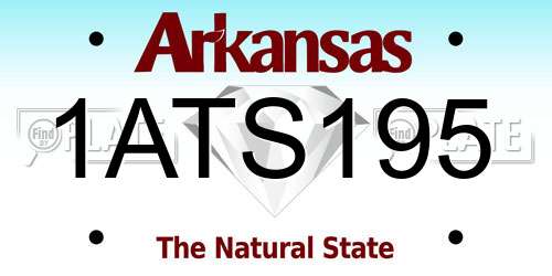1ATS195 Arkansas License Plate