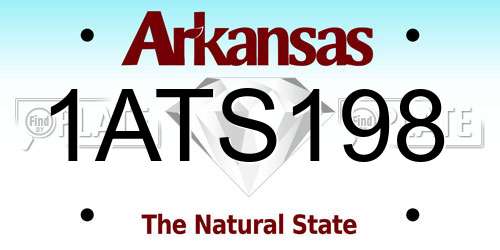 1ATS198 Arkansas License Plate