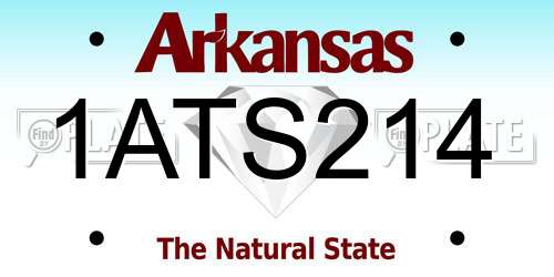 1ATS214 Arkansas License Plate
