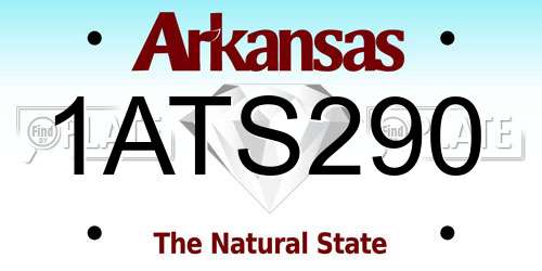 1ATS290 Arkansas License Plate