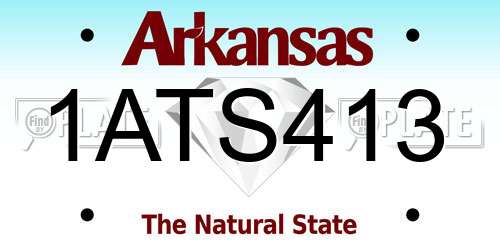 1ATS413 Arkansas License Plate