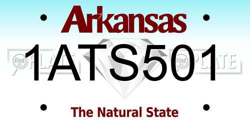 1ATS501 Arkansas License Plate
