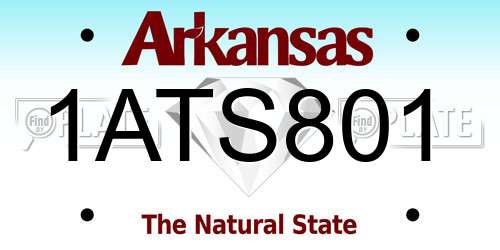 1ATS801 Arkansas License Plate