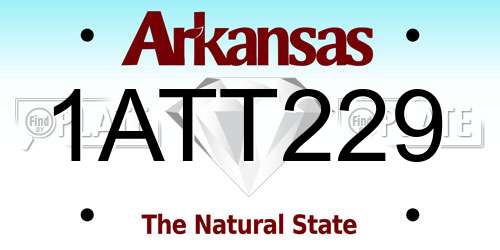 1ATT229 Arkansas License Plate