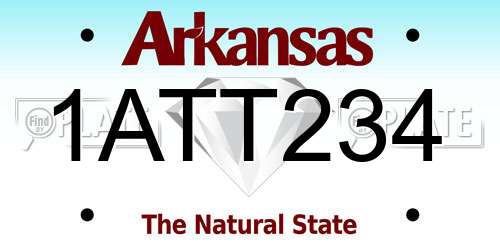1ATT234 Arkansas License Plate