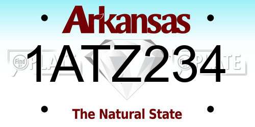 1ATZ234 Arkansas License Plate