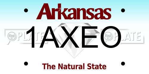 1AXEO Arkansas License Plate
