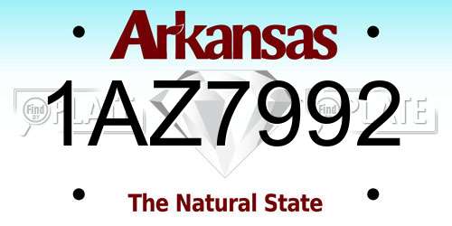 1AZ7992 Arkansas License Plate
