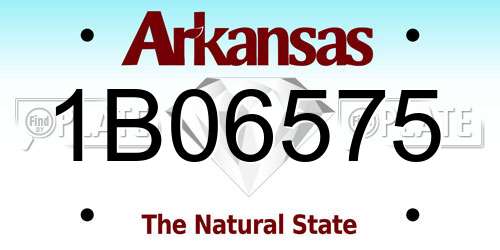 1B06575 Arkansas License Plate
