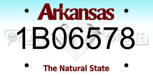 1B06578 Arkansas License Plate