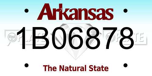 1B06878 Arkansas License Plate
