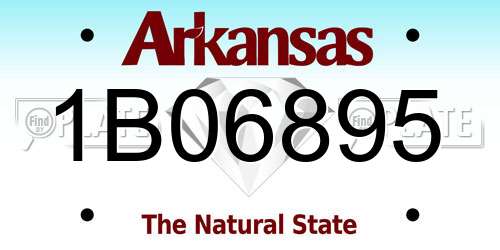 1B06895 Arkansas License Plate